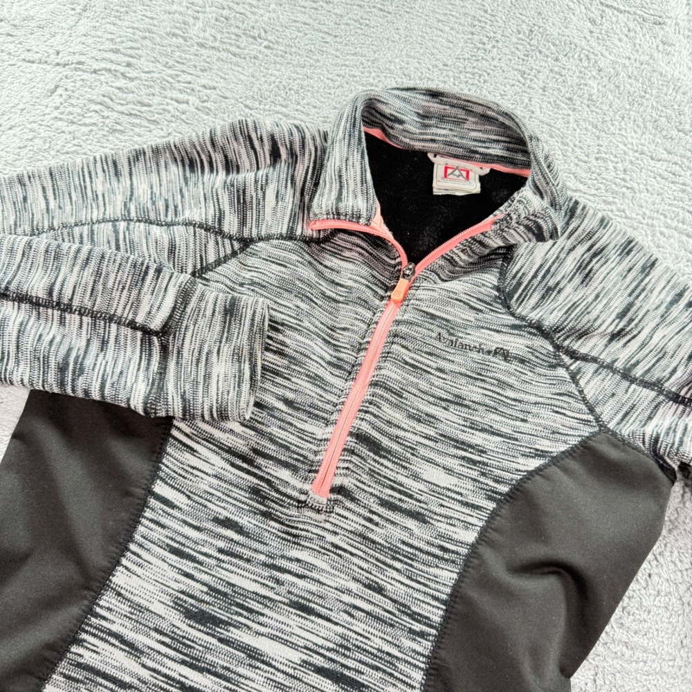 Avalanche Womens Medium Thermal Layering Quarter Zip Pullover Space Dye Grey